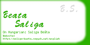 beata saliga business card